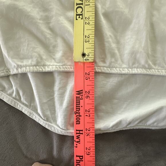 MINA BAIE Shirt Womens Small White Pocket Tee Oversized Relaxed Fit Minimalist - Picture 9 of 9